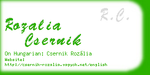 rozalia csernik business card
